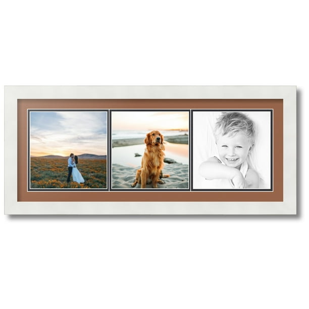 ArtToFrames Collage Photo Frame Double Mat with 3-7.25x7.25 Openings and Satin Black Frame ArtToFrames Collage Photo Frame Double Mat with 3-7.25x7.25 Openings and Satin Black Frame